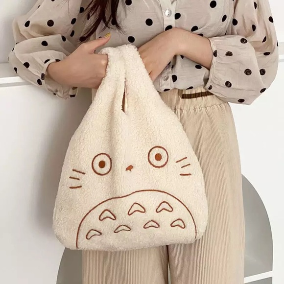 My Neighbor Totoro Sherpa Fluffy Tote Bag - Picture 5 of 10